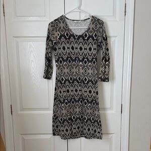 Liz Claiborne Long Sleeve Dress - Black and Gray
